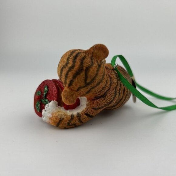 Danbury Mint The Baby Animal Christmas Ornament Tiger Cub Cookies Santa #2 - Picture 5 of 10